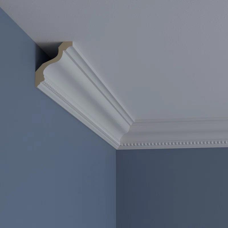 Ekena Millwork 3"H x 2 1/2"P x 4"F x 94 1/2"L Valeriano Dentil Crown Moulding