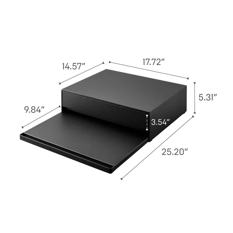 Yamazaki Home Yamazaki Home Countertop Drawer With Pull-Out Shelf, Steel, Holds 37 Lbs