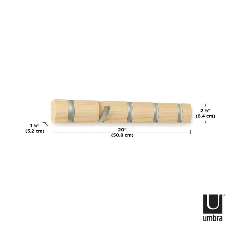 Flip 5 - Hook Solid Wood Coat Rack