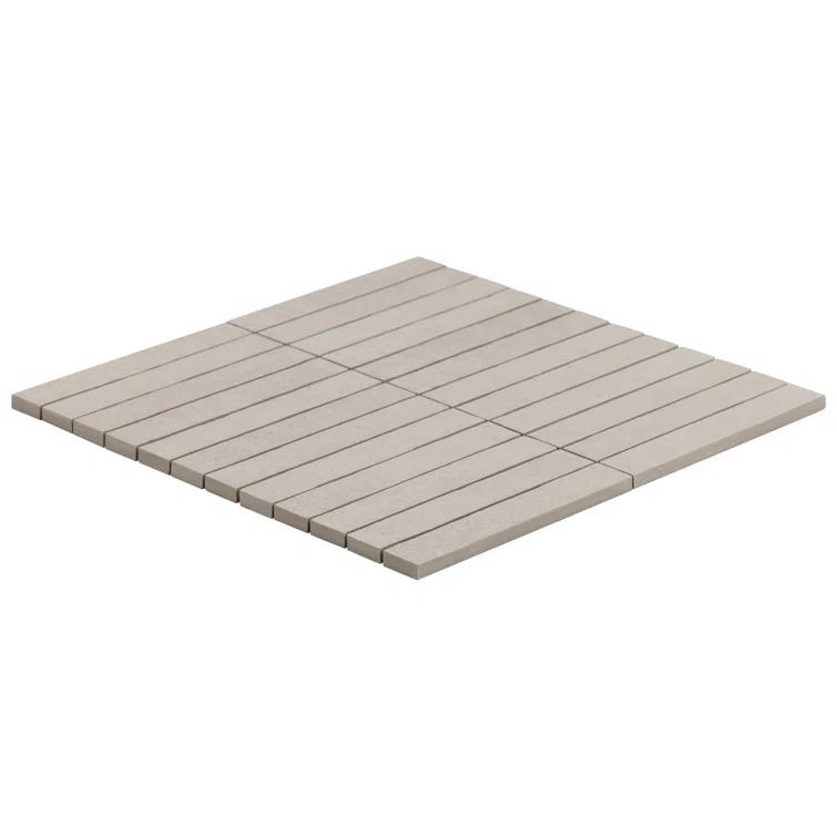 Bond Tile Monolith 11.81 In. X 11.81 In. Stacked Matte Porcelain Mosaic Floor And Wall Tile (5.76 Sq. Ft. / Case)
