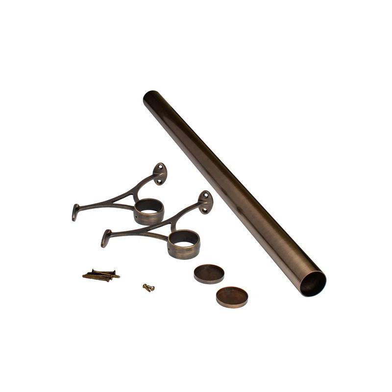 Outwater 4ft Bar Foot Rail Kit Complete Undercounter Mount Hardware and Tubing