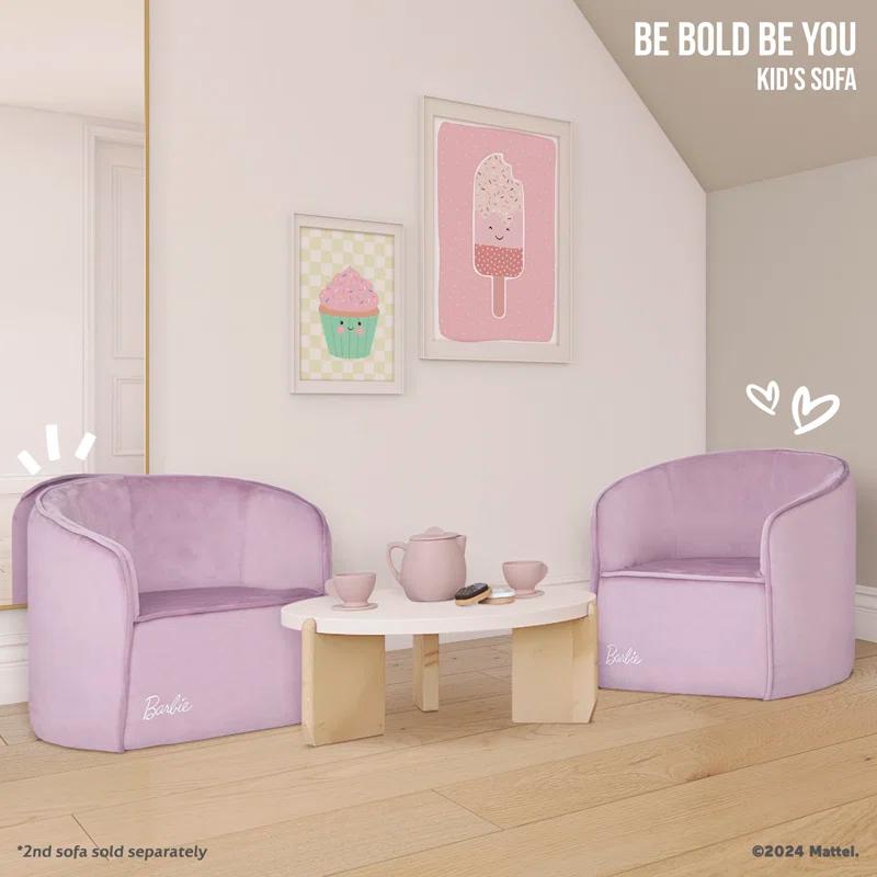 Evolur Barbie Be Bold Be You Kid's Sofa By Evolur