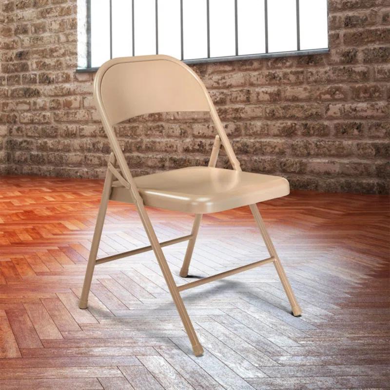 National Public Seating Commercialine Steel Folding Chair Set (Set of 4)
