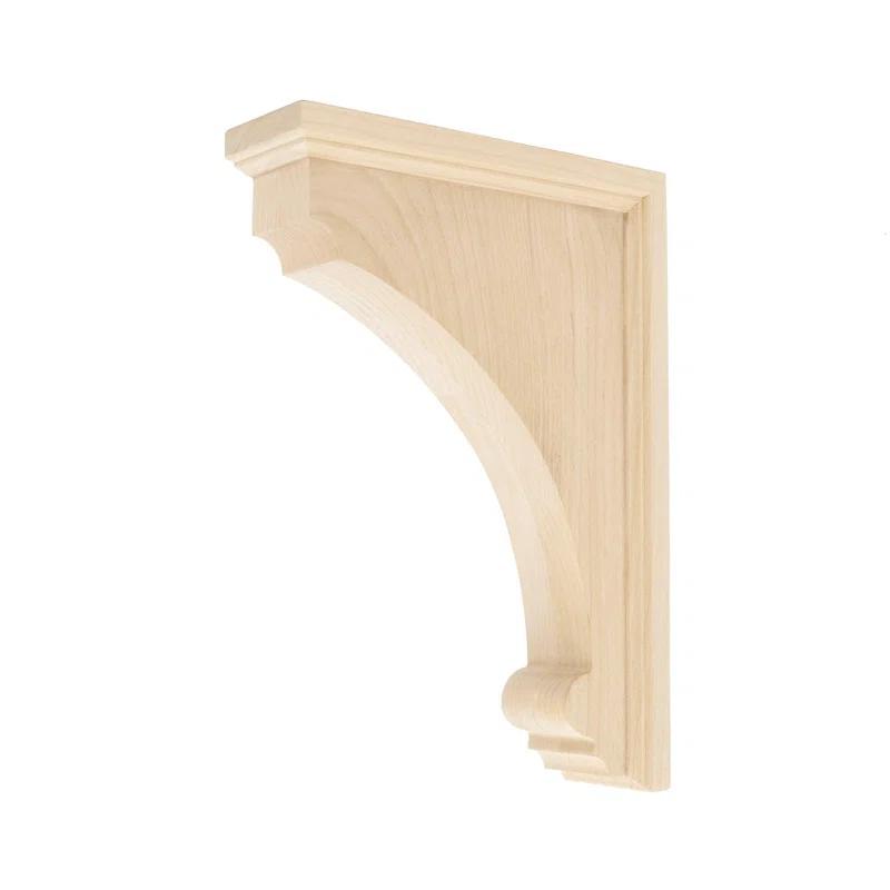 Architectural Products by Outwater L.L.C. 10 in x 2-1/8 in x 7 in Unfinished Small Solid Traditional Plain Wood Backet Corbel