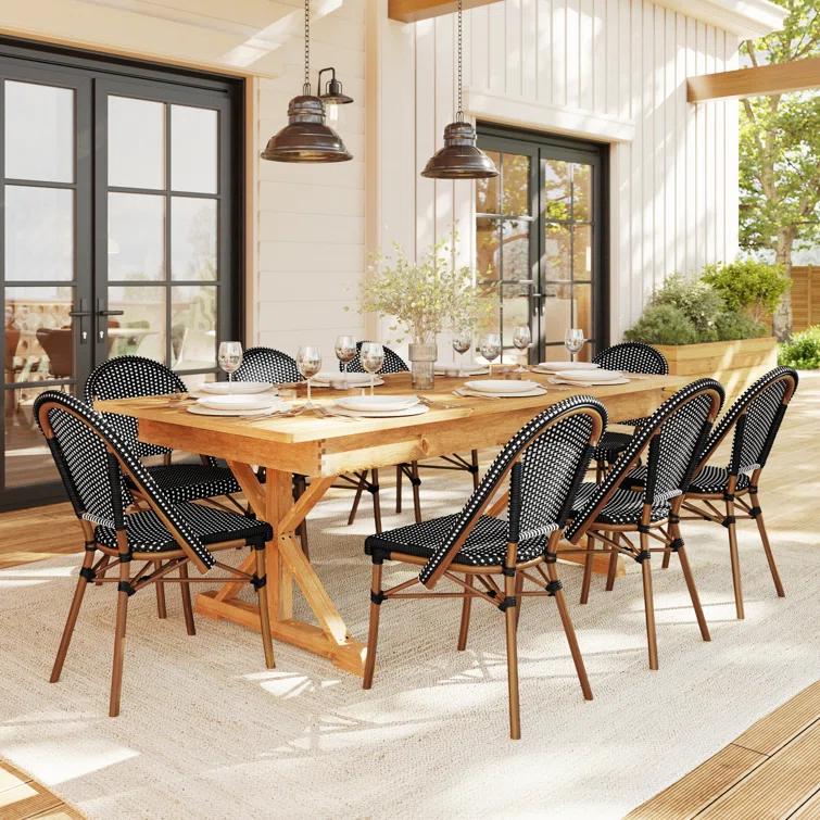 Martha Stewart Martha Stewart Lily Pond All-Weather Stackable Patio Bistro Dining Chair