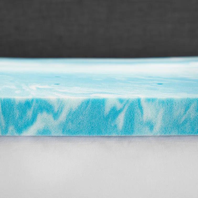 BodiPEDIC 2" Gel Swirl Memory Foam Mattress Topper