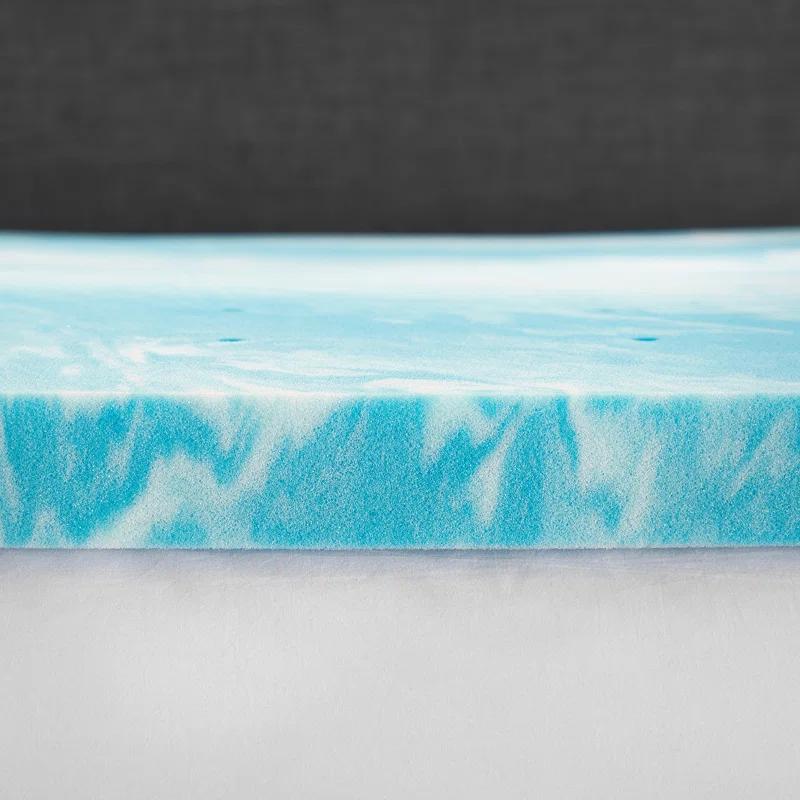 BodiPEDIC 2" Gel Swirl Memory Foam Mattress Topper