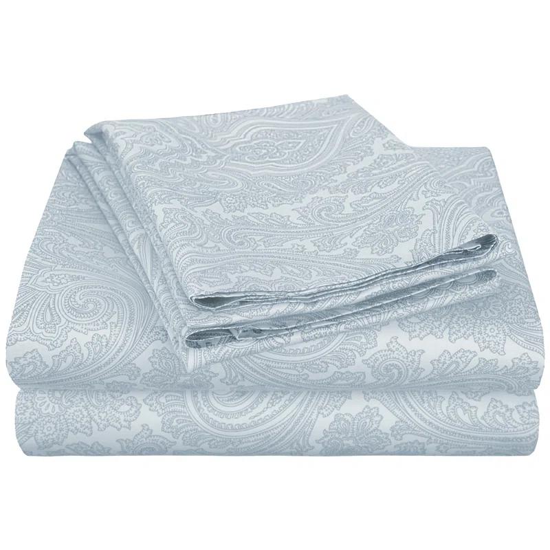 Superior Classic Paisley 600 Thread Count Cotton Blend Sateen Sheet Set