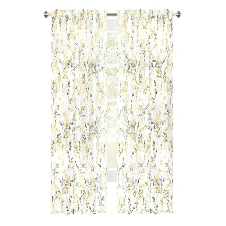 Red Barrel Studio® Molineux Polyester Semi Sheer Curtain Single Panel