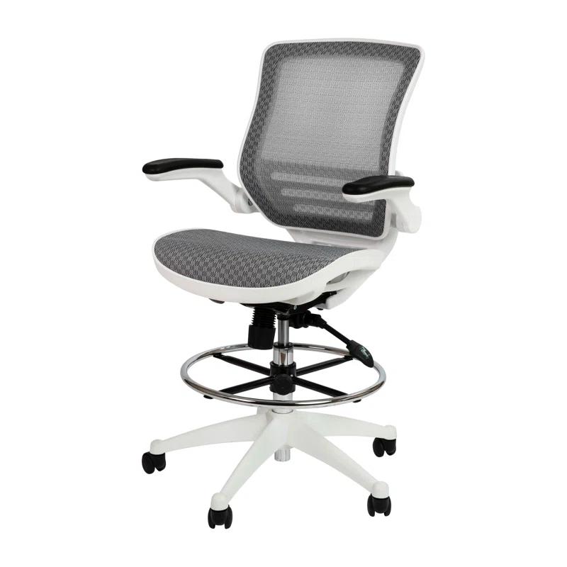 Flash Furniture Mignone Mid-Back Transparent Mesh Office Chair with Flip-Up Arms by Flash Furniture