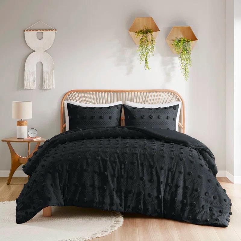 Intelligent Design Clip Jacquard Duvet Cover Set