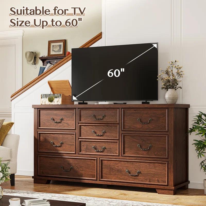 Charlton Home® Dresser For Bedroom With 9 Drawers