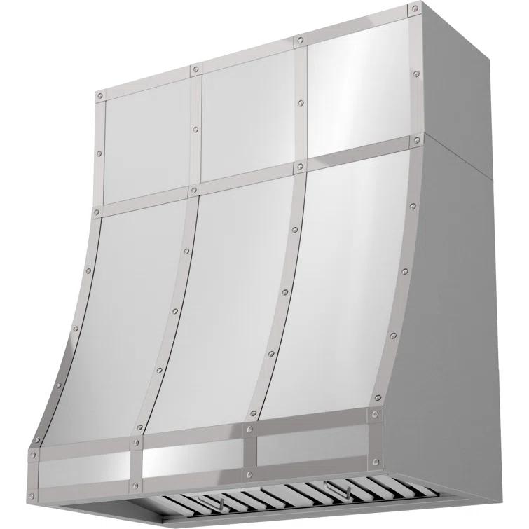 Zephyr Designer Duct Cover For Zephyr Forte Wall Custom Hood In Stainless Steel