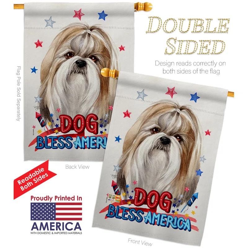 Breeze Decor Double Sided 40'' H x 28'' W Polyester Animal House Flag