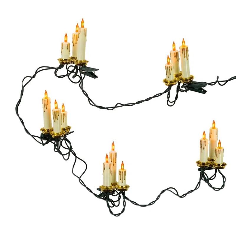 Kurt Adler Kurt Adler Indoor UL 15-Light Triple Candle Light Set, 12ft
