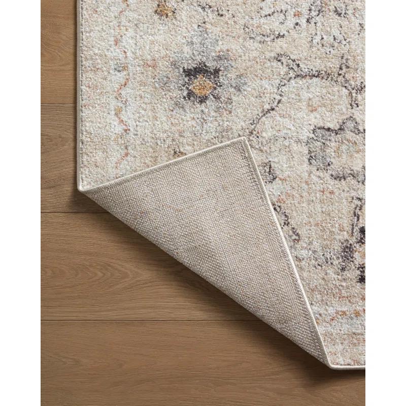 Loloi II Monroe Oriental Machine Woven Polyester Area Rug in Gray/Ivory