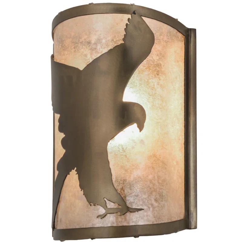Meyda Lighting Rustic Lodge Copper Flush Mounted Sconce