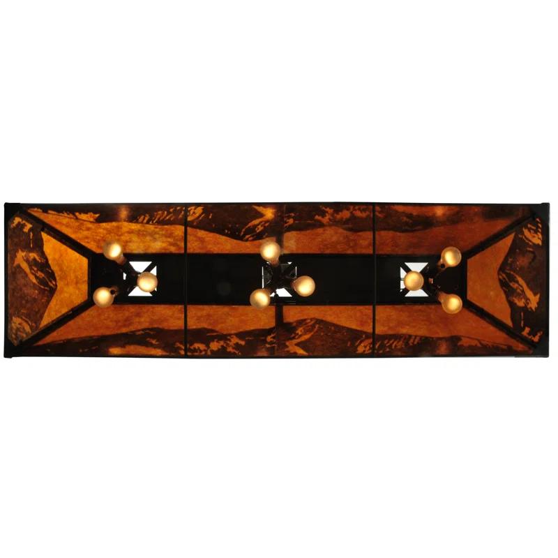 Meyda Lighting Rustic Lodge 9 - Light Antique Bronze Pool Table Lights Pendant