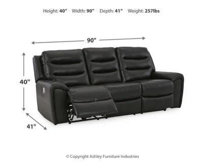 Suresh 90'' Faux Leather Power Reclining Sofa