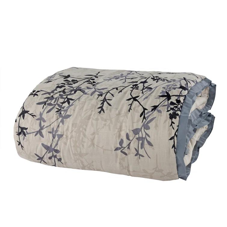 Riverbrook Home Hayden Beige/Blue Polyester 8 Piece Comforter Set