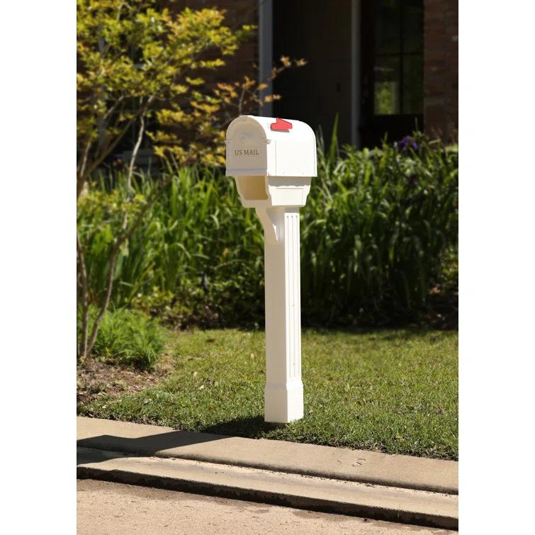 Postal Pro Mailboxes Hampton 53'' H 4x4 Decorative Post with Newspaper Holder