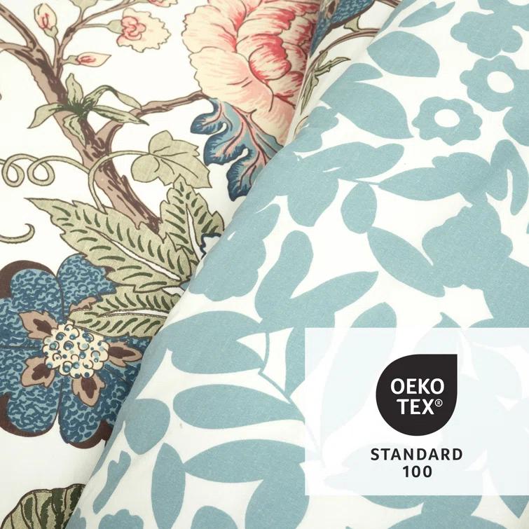 Lush Decor Green/Blue Standard Cotton Reversible 3 Piece Duvet Cover Set