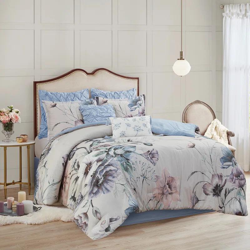 Madison Park Cassandra 8 Piece Cotton Comforter Set