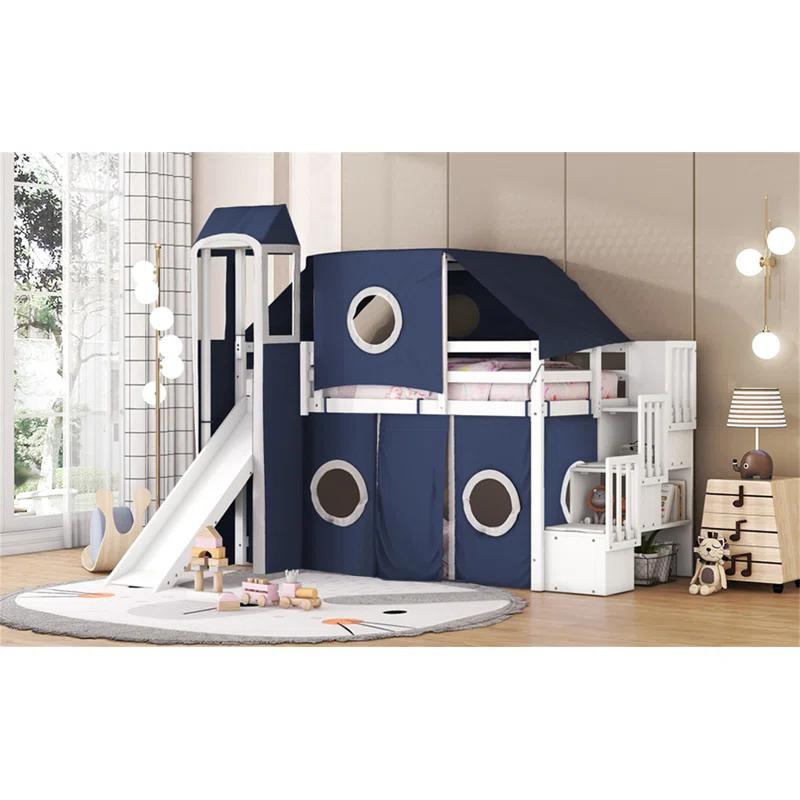 Harper Orchard Loft Bed with Tent and Tower -