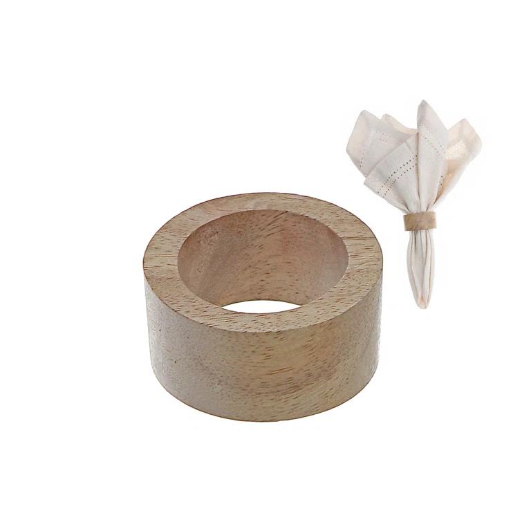 iH casadécor Wood Napkin Ring (Set of 6)