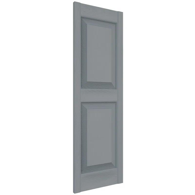 Builders Edge Builders Edge, TailorMade Two Equal Panels, Raised Panel Shutters, Includes Matching Installation Spikes (Per Pair)
