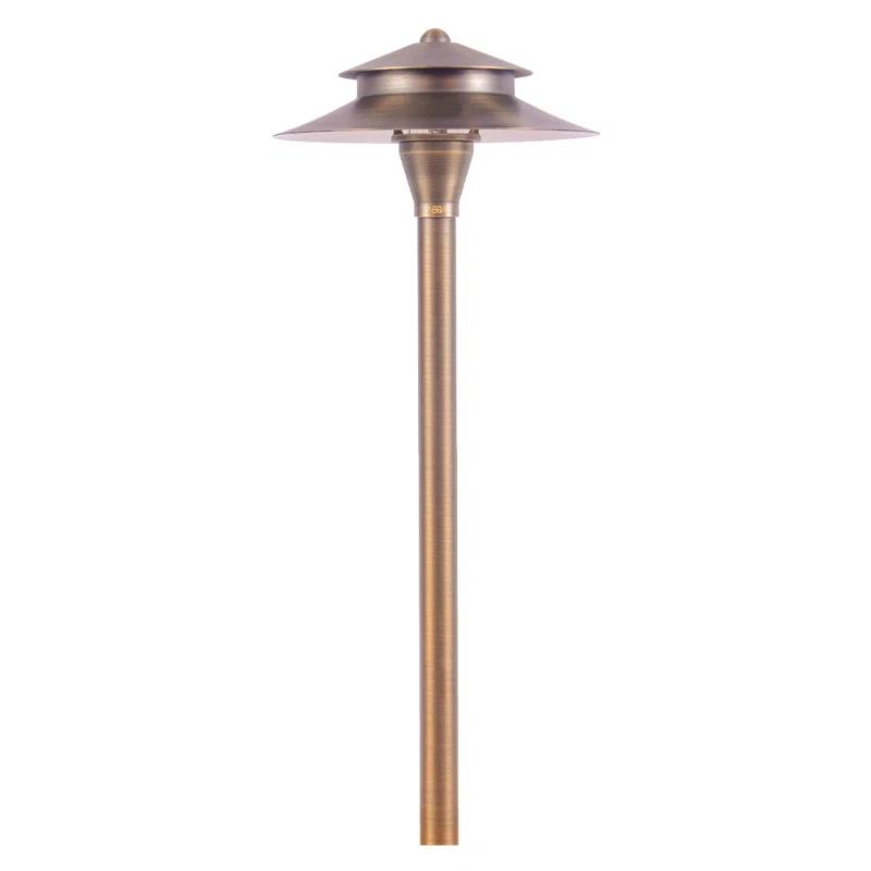 ABBA Lighting USA PLB04 LED Low Voltage Hardwired Brass Pathway Light