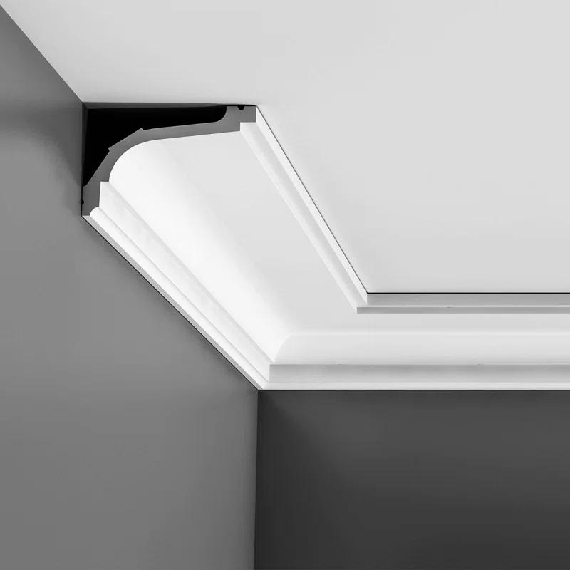 High Density Polyurethane, Primed White 3" H x 78 3/4" W x 4 5/8" D Crown