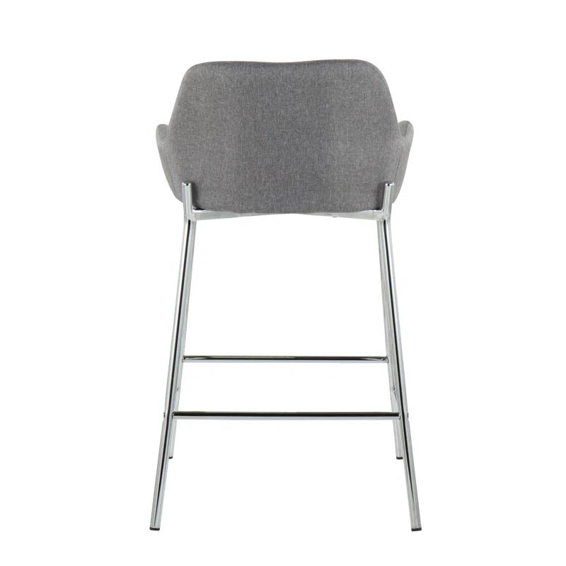 Willa Arlo™ Interiors Cassiopeia Upholstered Counter Stool with Metal Frame (Set of 2)