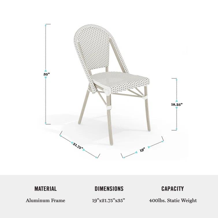 Martha Stewart Martha Stewart Lily Pond All-Weather Stackable Patio Bistro Dining Chair