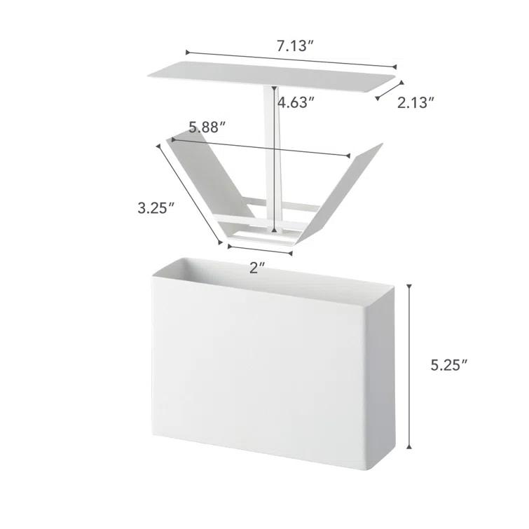 Yamazaki Home Yamazaki Home 02 Coffee Filter Case - Kitchen Storage Holder Container, Steel, Lid