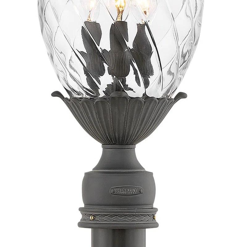 Museum Black 25.25" LED Post Lantern with Clear Optic Glass