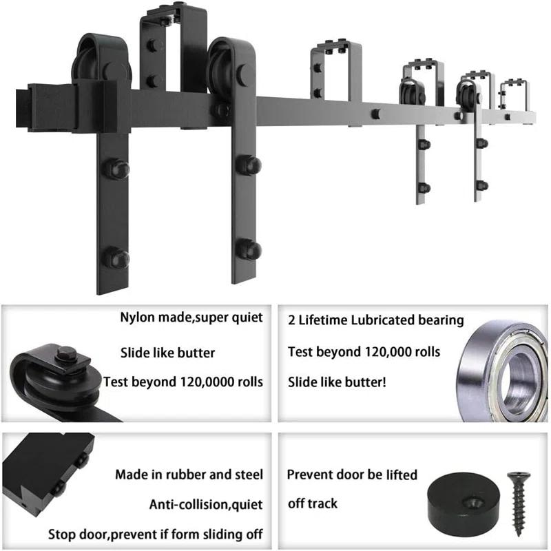 Lazio Sliding Standard Double Barn Door Hardware Kit