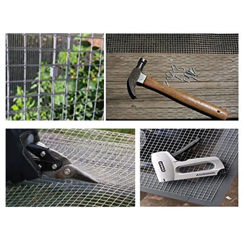 48x50 Hardware Cloth 1/4 inch Square Galvanized Chicken Wire Welded Fence Mesh Roll Raised Garden Bed Plant Supports