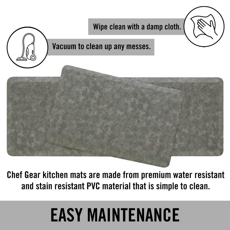 Chef Gear Embossed Soothing Comfort Anti-Fatigue Mat Set