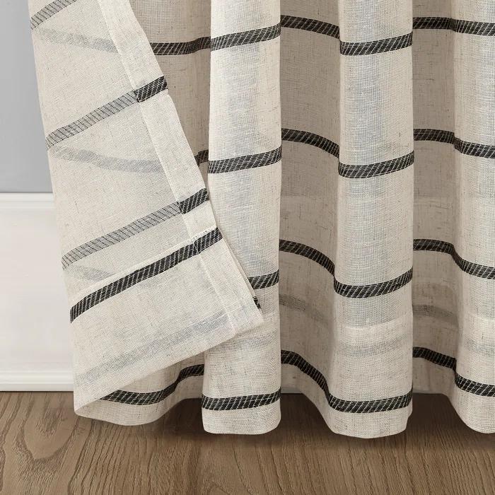 Clean Window Aso Twill Stripe Anti-Dust Linen Blend Sheer Curtain Panel & Reviews | Wayfair