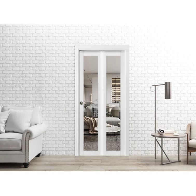 SARTODOORS 2666 Solid + Manufactured Wood Paneled Bi-Fold Door