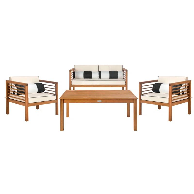 Wade Logan® Arlethe 5 Piece Rattan Sofa Seating Group with Cushions
