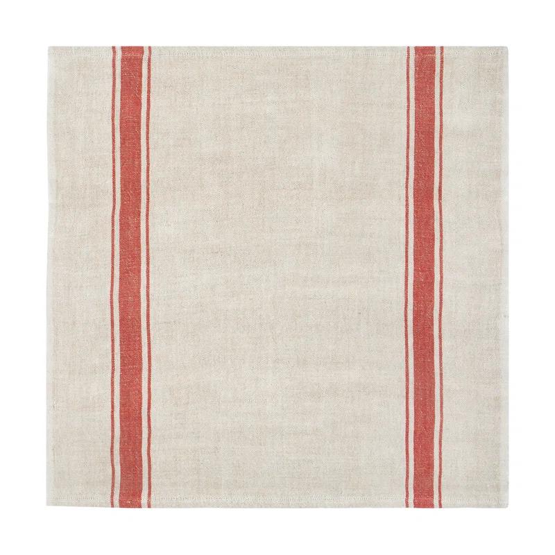 Gracie Oaks Cangelosi Striped Square Napkin (Set of 4)