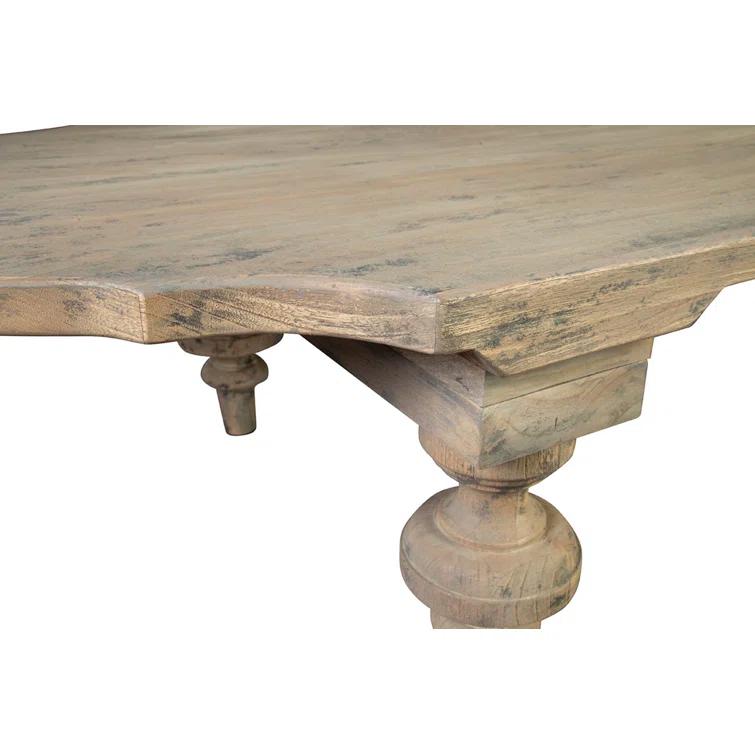 Martin Distressed Oak Oval Coffee Table with Turned Legs