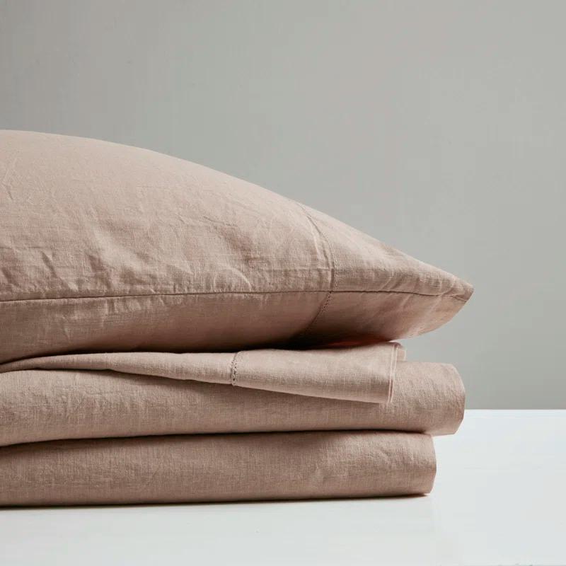 Madison Park Linen Blend 4 Piece Sheet Set