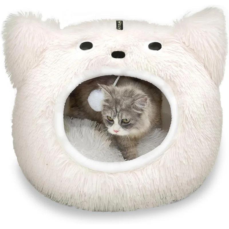 Cat Bed for Indoor Cats Washable Cute Warm Cat Cave