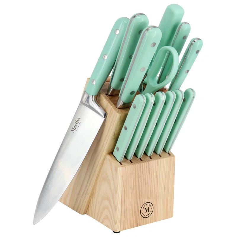 Martha Stewart Everyday Martha Stewart Everyday 14 Piece High Carbon Stainless Steel Knife Block Set