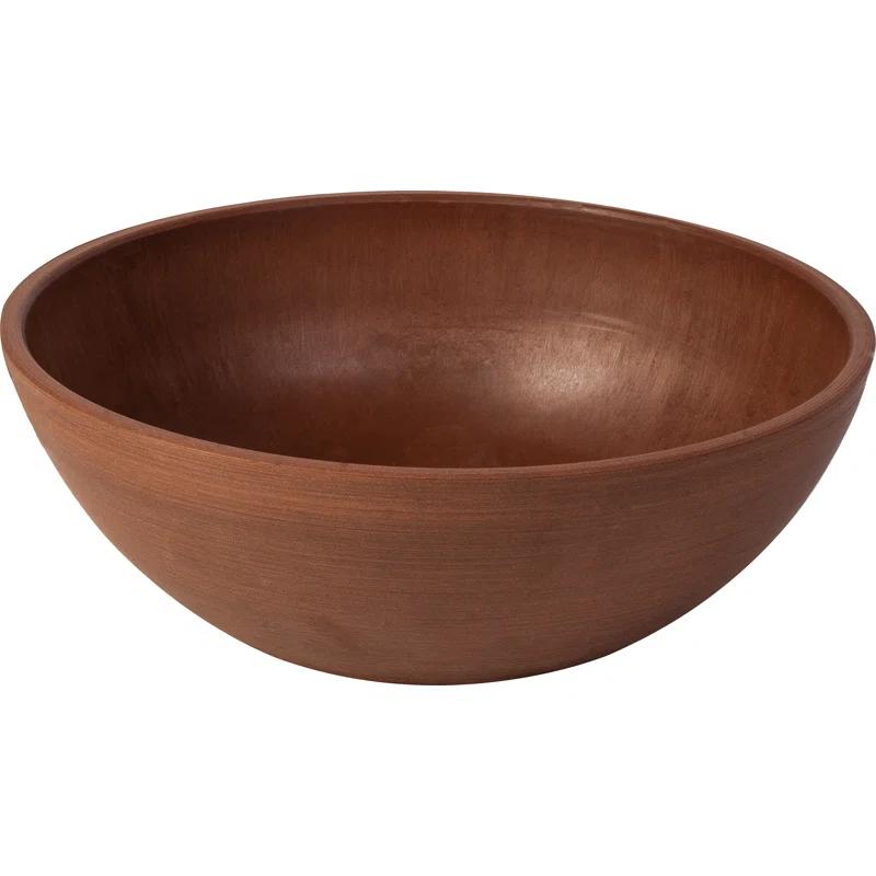 Algreen  Valencia Planter Bowl - Textured Terra Cotta - Pack of 2