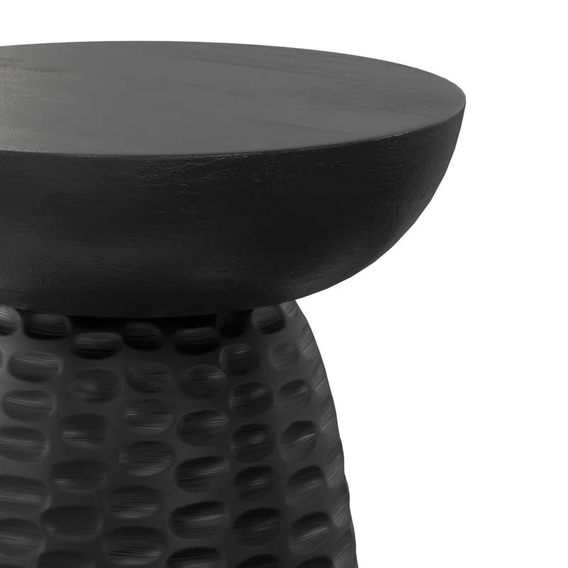 Simpli Home Boyd Solid Mango Wood Contemporary Accent Table with Textured Finish, Fully Assembled