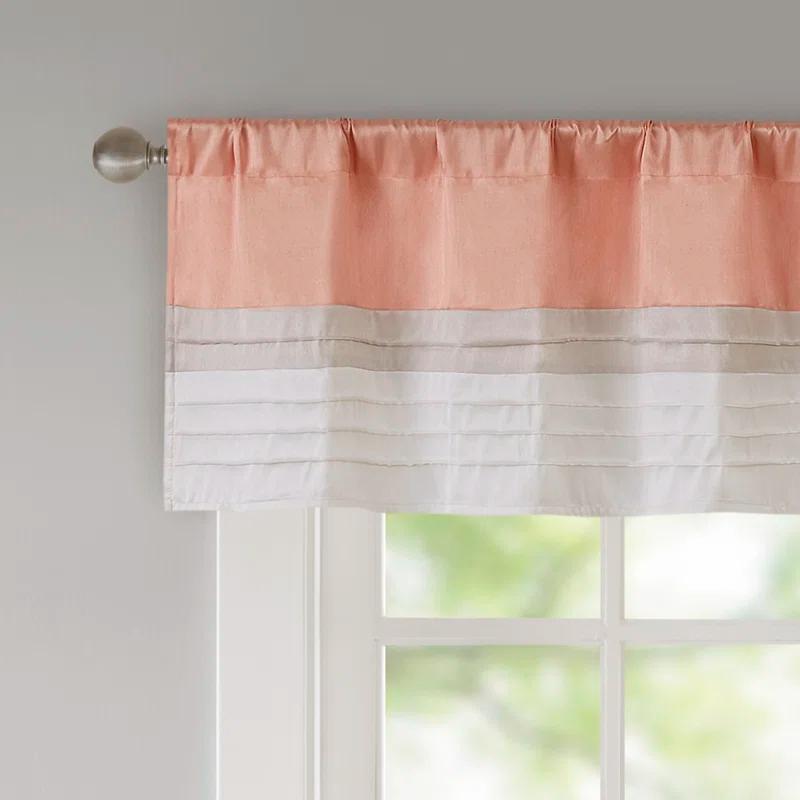 Madison Park Amherst Polyoni Pintuck Single Window Valance